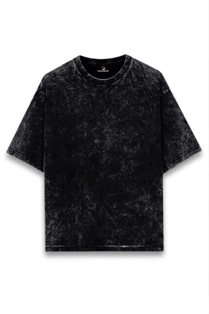 Acid wash droup shoulder t-shirt